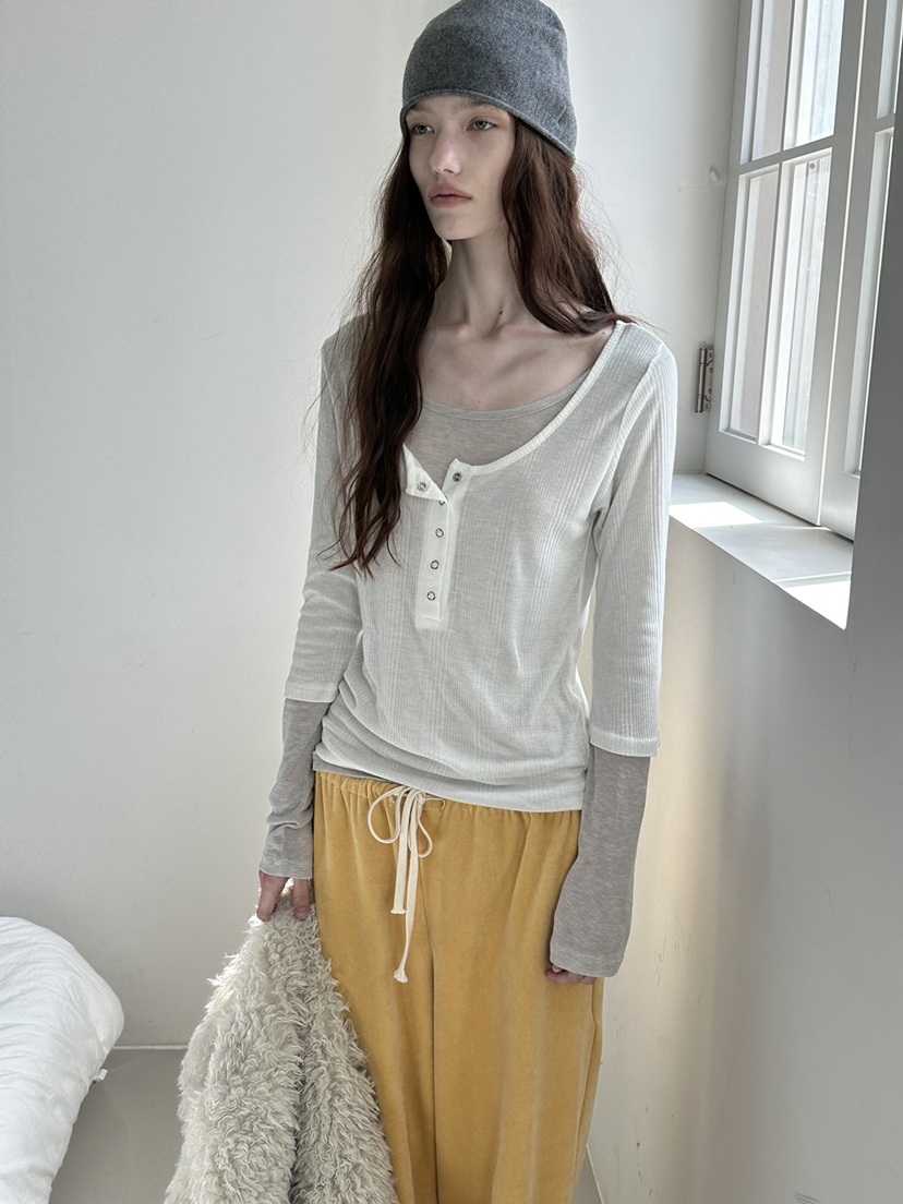 BOWIE韓國直郵女士新款真品熱賣時尚推薦人氣休閑長袖T恤BOWIE長袖T恤