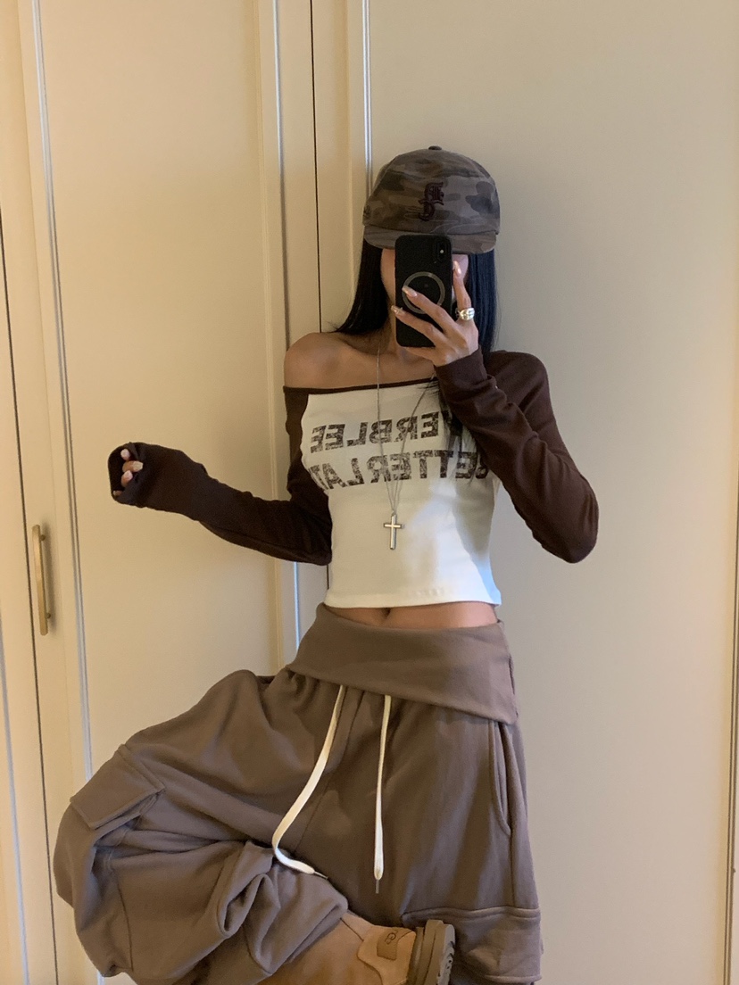 BADCALM韓國直郵女士新款推薦人氣真品休閑時尚熱賣長袖T恤BADCALM長袖T恤