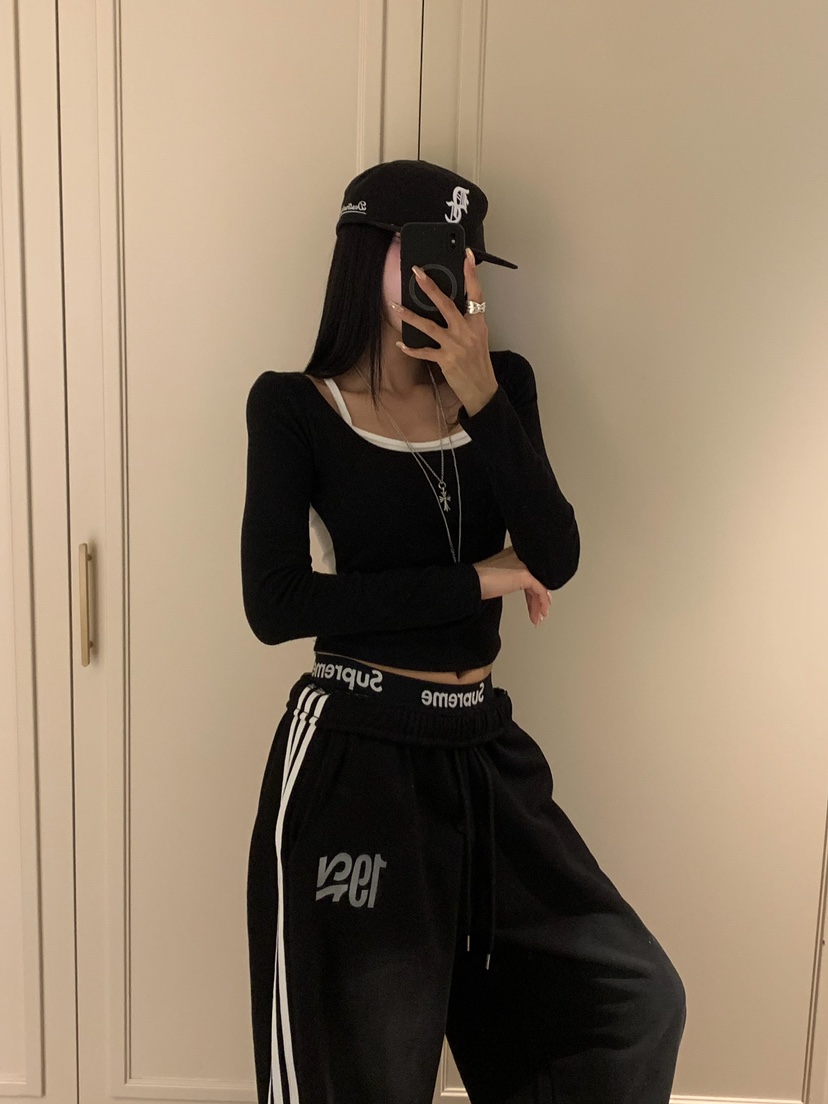 BADCALM東大門實拍女裝新品真品人氣休閑熱賣推薦長袖T恤BADCALM長袖T恤