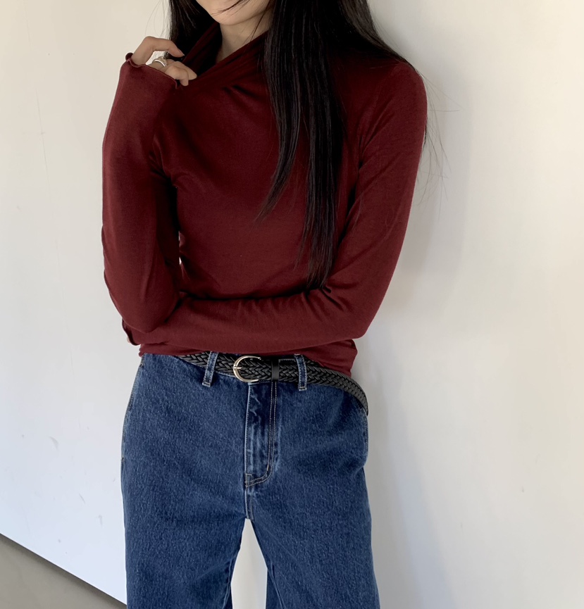 MUYBIEN東大門實拍女士新品人氣真品推薦休閑長袖T恤氨綸MUYBIEN長袖T恤