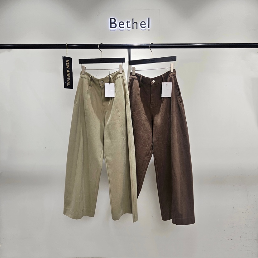 BETHEL韓國直郵女裝新品熱賣休閑人氣時尚休閑褲拉絨寬松Bethel休閑褲
