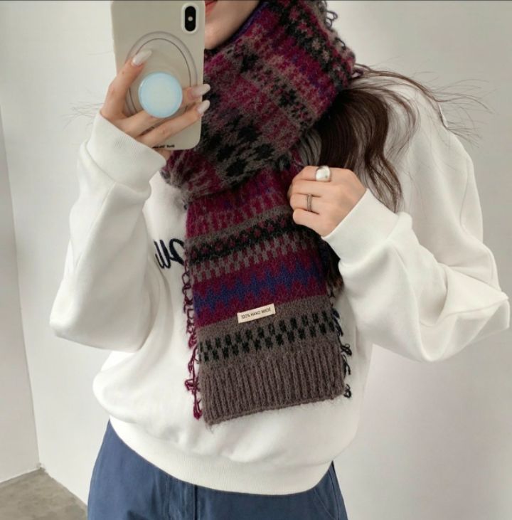 EBADA韓國直郵女裝新品時尚真品人氣推薦熱賣圍巾披肩北歐EBADA圍巾/披肩