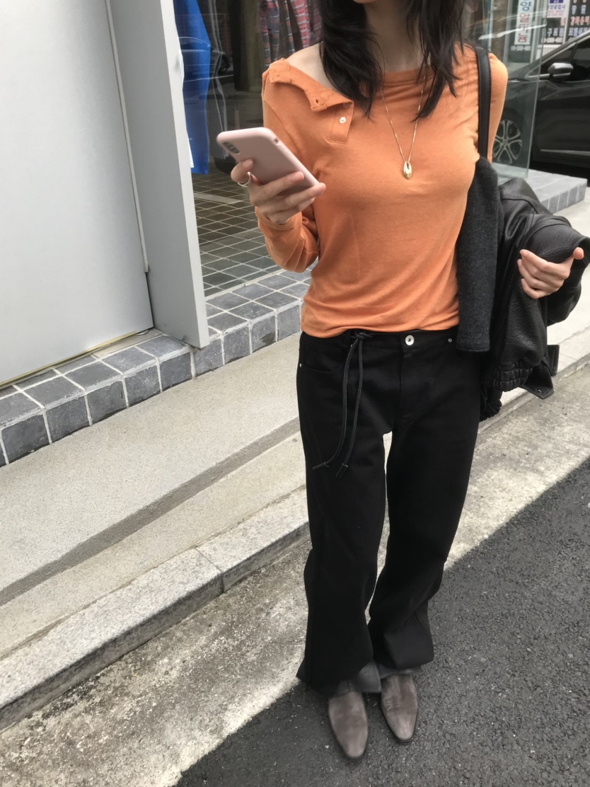 LOFN東大門代購女裝新款推薦熱賣時尚人氣真品休閑長袖T恤LOFN長袖T恤