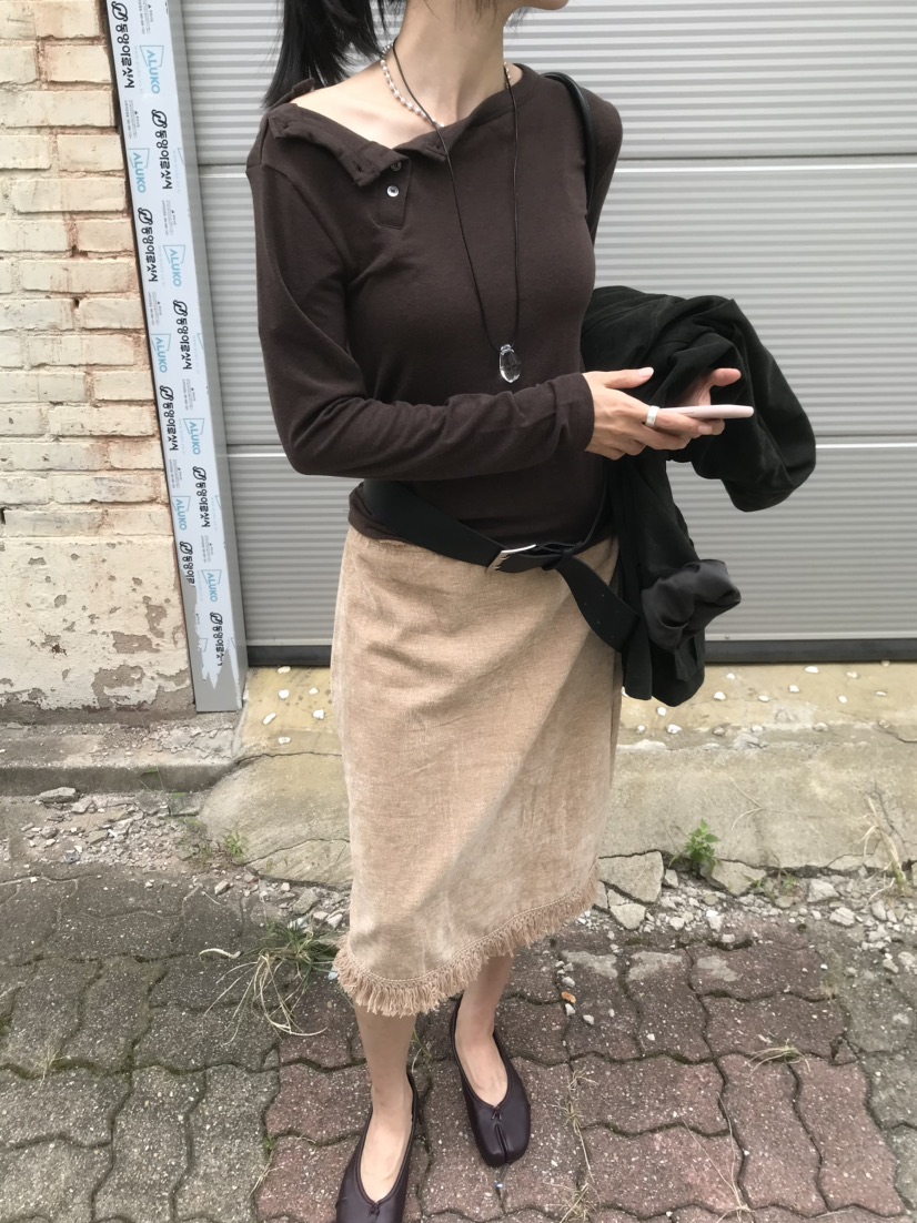 LOFN東大門代購女裝新款推薦熱賣時尚人氣真品休閑長袖T恤LOFN長袖T恤