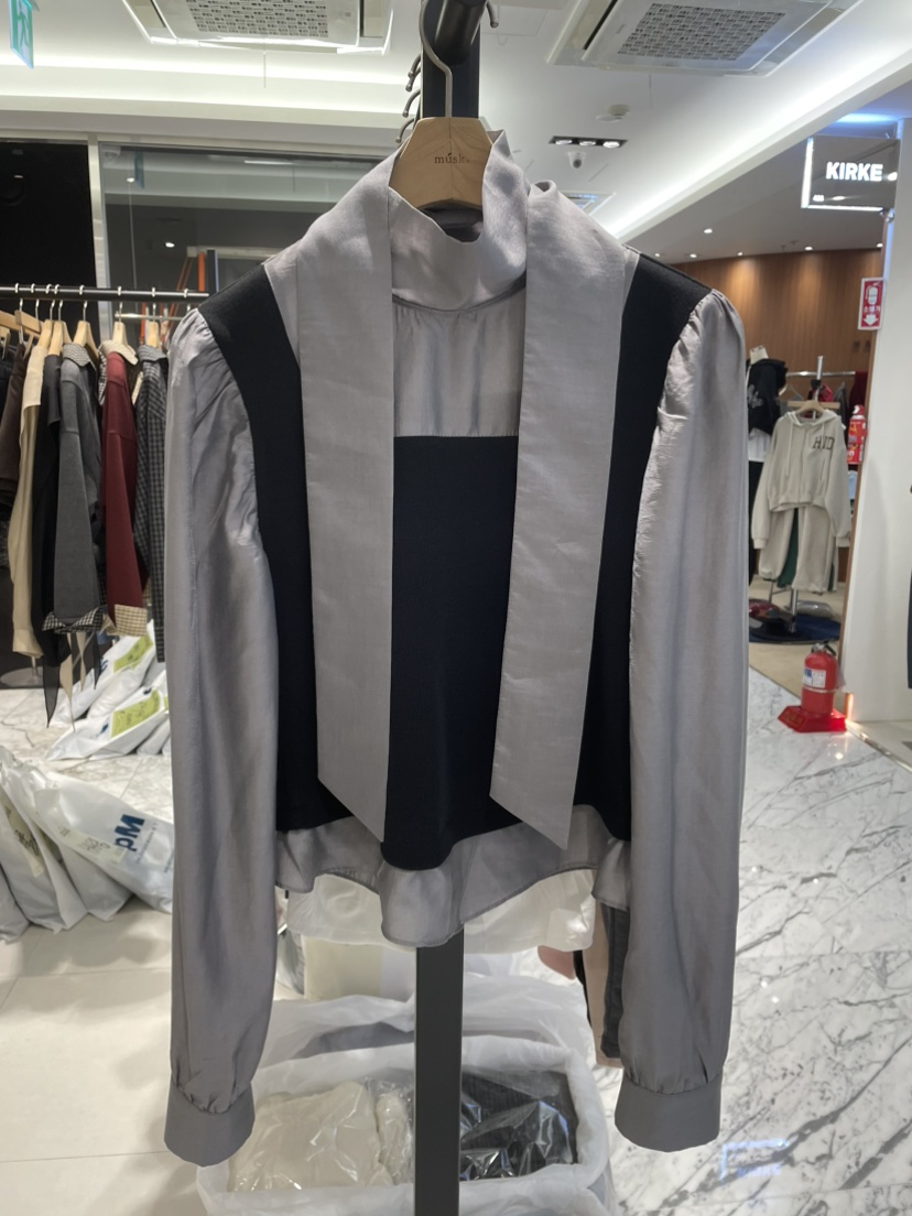 MUSK韓國直郵女士新品時尚休閑熱賣人氣推薦真品襯衫蕾絲衫MUSK襯衫/蕾絲衫圖色1