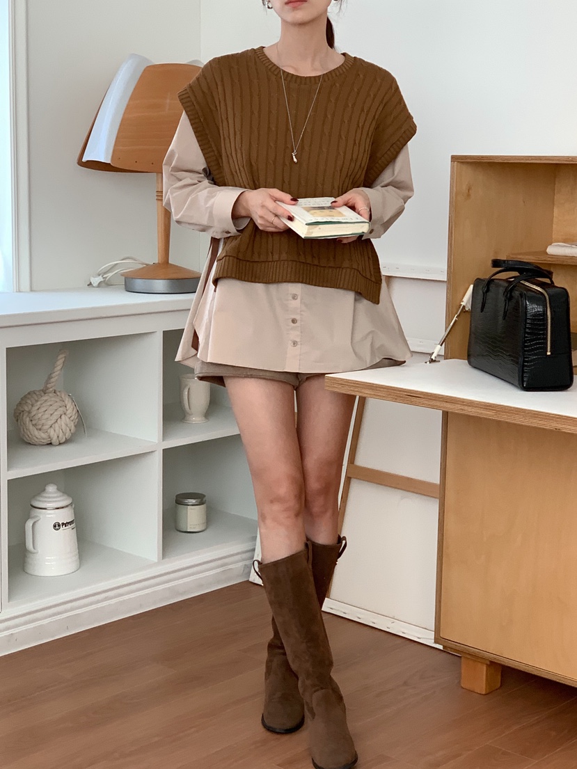 RE:FRESH-L東大門實拍女士新款熱賣推薦人氣休閑襯衫蕾絲衫RE:FRESH-L襯衫/蕾絲衫