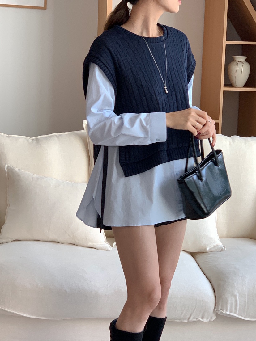 RE:FRESH-L東大門實拍女士新款熱賣推薦人氣休閑襯衫蕾絲衫RE:FRESH-L襯衫/蕾絲衫