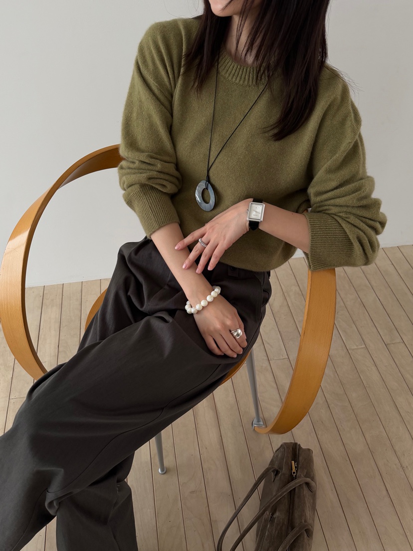 OP PER東大門代購女裝新品人氣休閑真品推薦針織衫狐貍絨OPPER-simplebeige針織衫