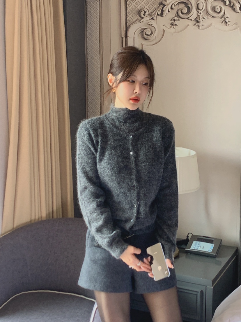 LA CREME韓國代購女裝新品推薦休閑真品針織衫馬海毛柔軟LA CREME針織衫