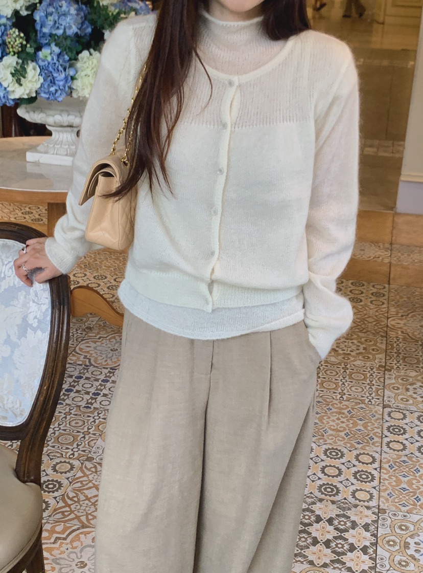 LA CREME韓國代購女裝新品推薦休閑真品針織衫馬海毛柔軟LA CREME針織衫