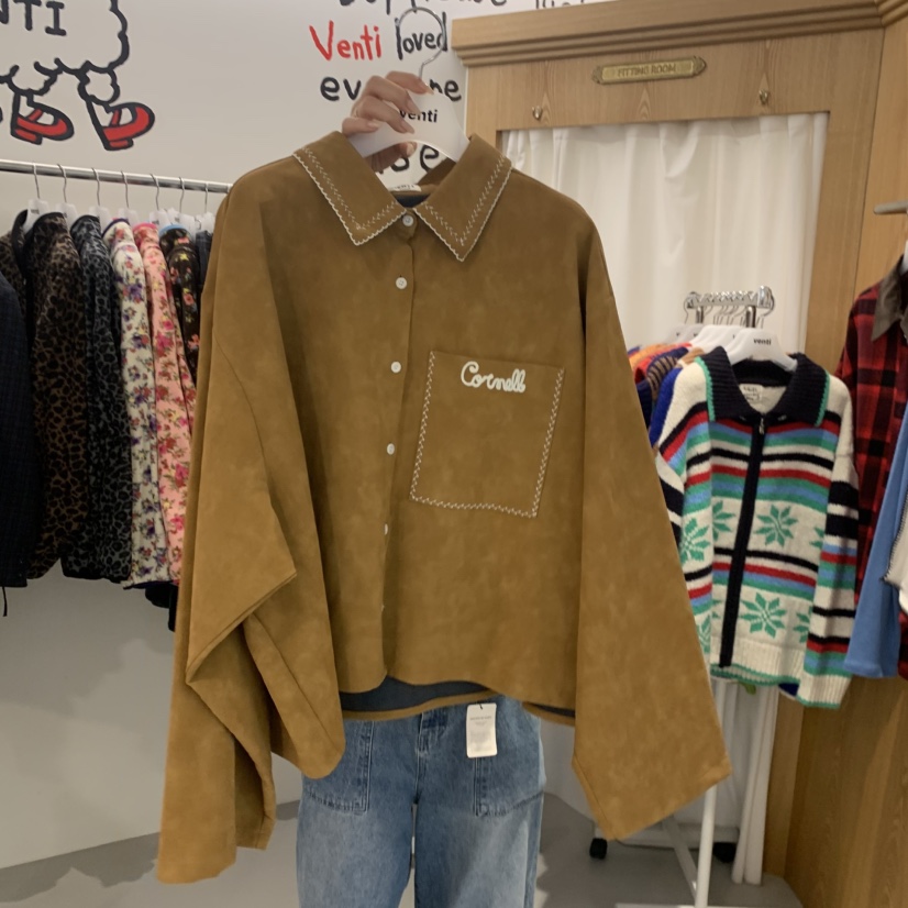 VENTI韓國代購女裝新品真品熱賣人氣休閑時尚推薦夾克麂皮VENTI夾克圖色1