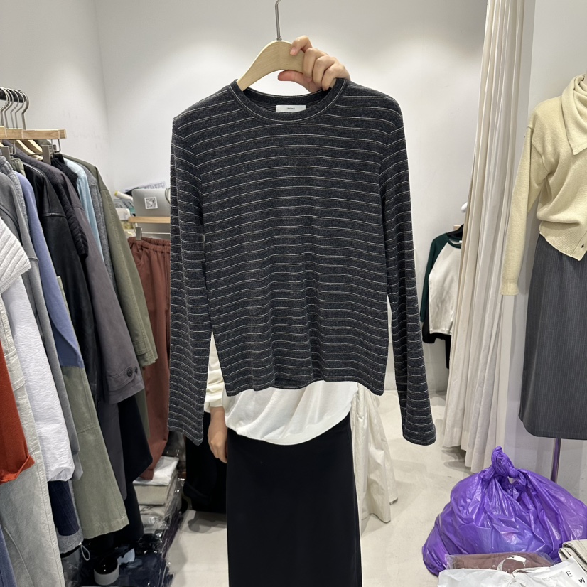 IRVINE韓國直郵女裝新款熱賣人氣真品休閑推薦時尚長袖T恤IRVINE長袖T恤圖色3