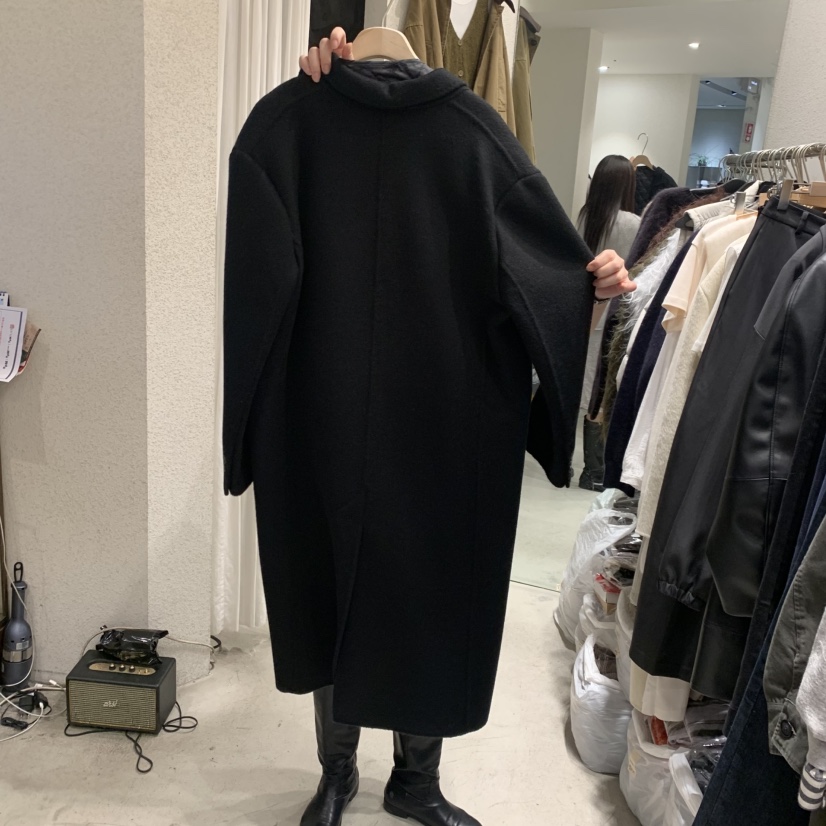 SSENIQUE韓國代購女士新品休閑中長款大衣羊駝毛羽絨鵝絨SSENIQUE中長款大衣