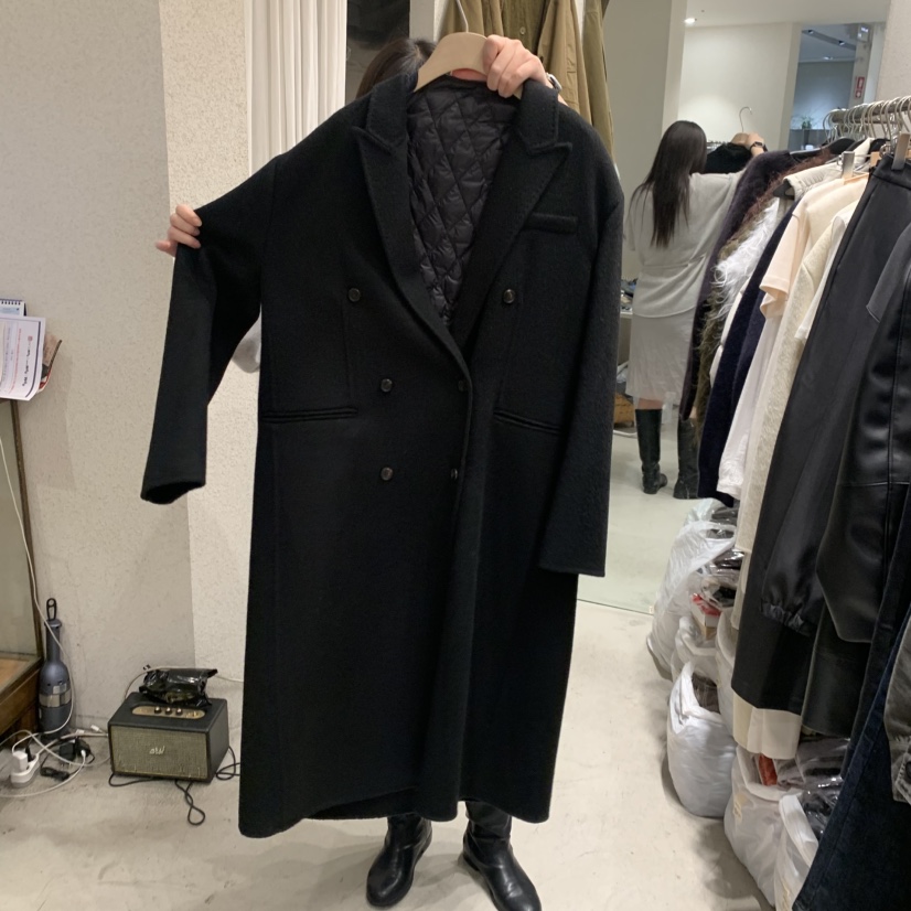 SSENIQUE韓國代購女士新品休閑中長款大衣羊駝毛羽絨鵝絨SSENIQUE中長款大衣圖色2