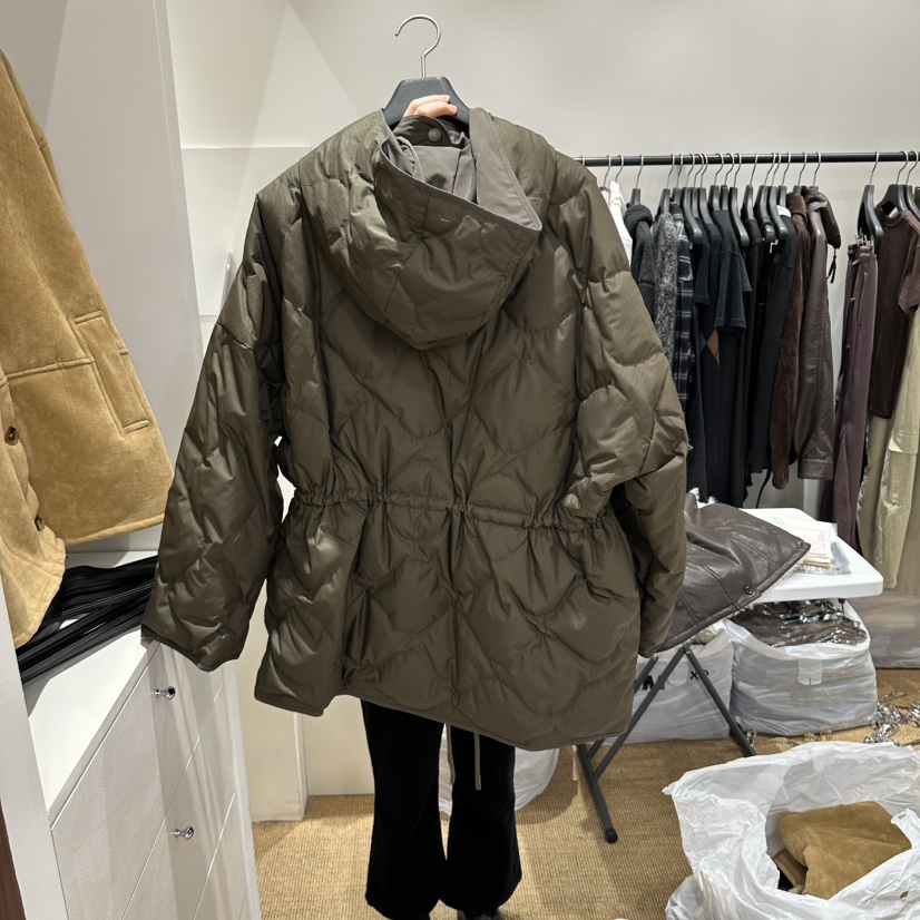 GARDEN LAYER東大門直郵女裝新款休閑短款羽絨服兩面穿雙面絎縫鵝絨GARDEN LAYER短款羽絨服