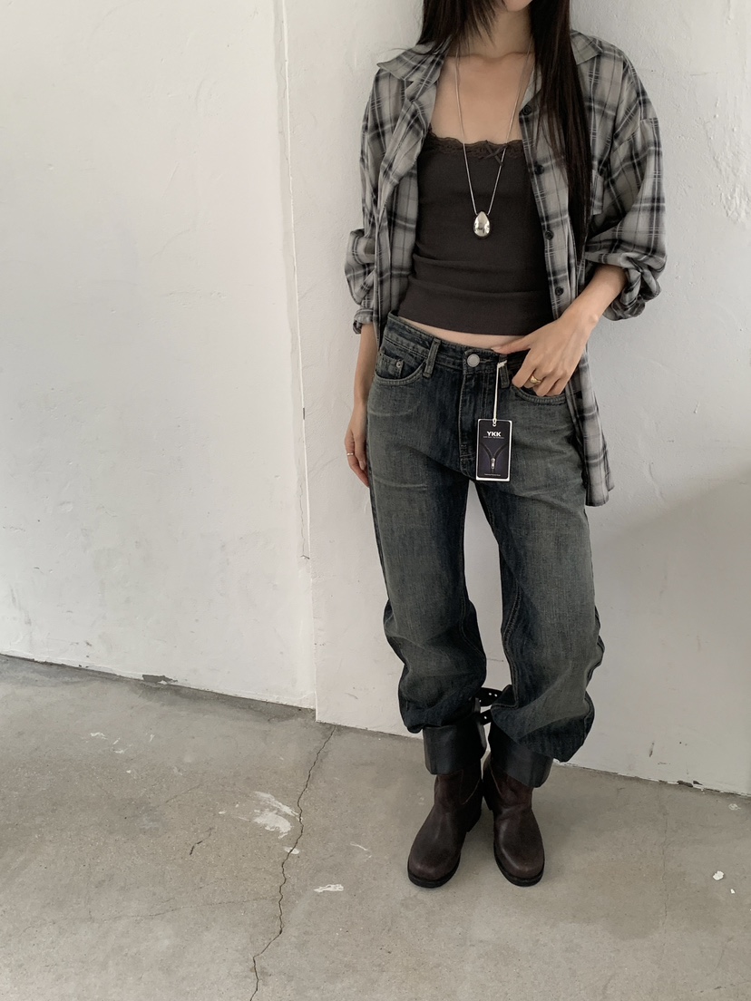 PROJECT SALT東大門代購女裝新款休閑牛仔褲PROJECT SALT牛仔褲