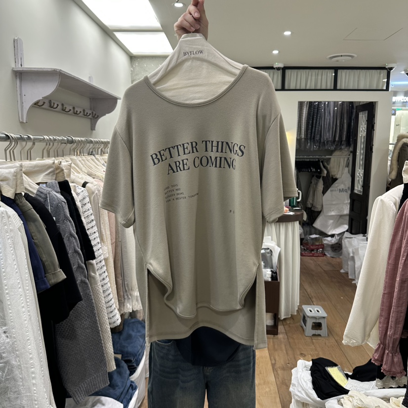 BY FLOW東大門代購女士新品真品熱賣時尚人氣休閑推薦T恤BY FLOWT恤圖色3