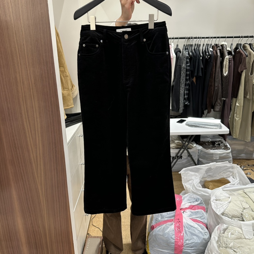 GARDEN LAYER東大門直郵女士新品真品人氣休閑休閑褲燈心絨GARDEN LAYER休閑褲圖色2黑色