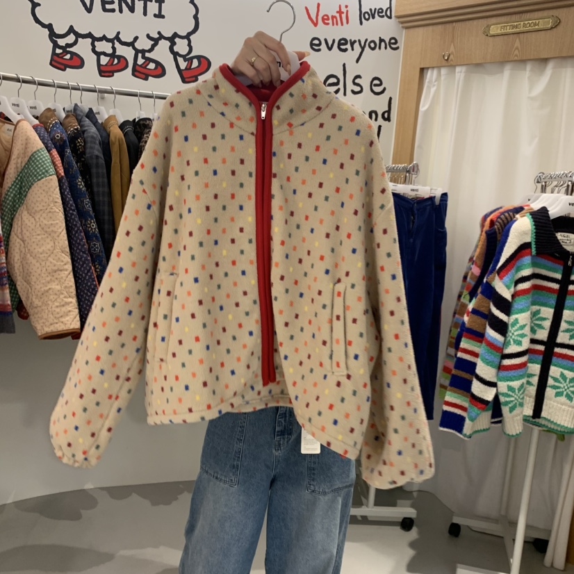 VENTI韓國代購女裝新款時尚休閑推薦熱賣人氣真品夾克抓絨VENTI夾克圖色1