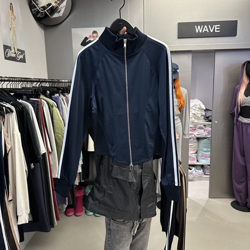 WAVE東大門實拍女士新品推薦熱賣人氣時尚真品休閑衛衣WAVE衛衣圖色1藏藍色
