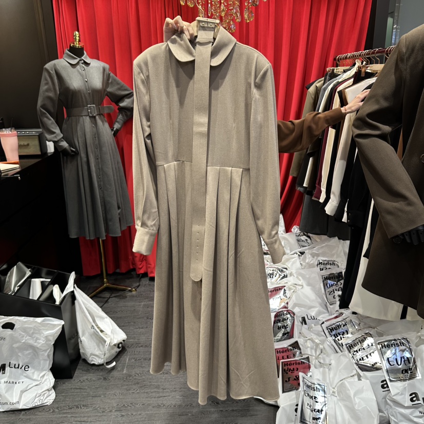 HERISH-HAUTE東大門實拍女士新品休閑熱賣真品連衣裙含腰帶Herish-Haute連衣裙圖色2