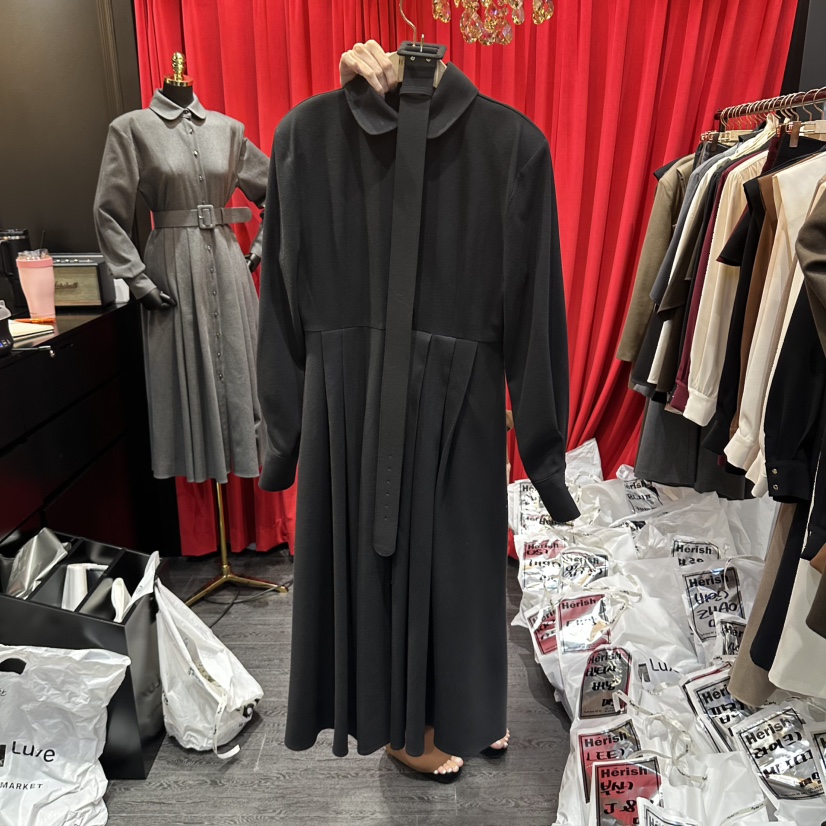 HERISH-HAUTE東大門實拍女士新品休閑熱賣真品連衣裙含腰帶Herish-Haute連衣裙圖色3