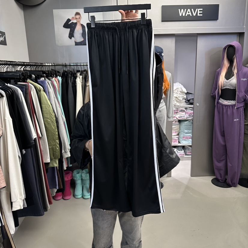WAVE東大門實拍女裝新款熱賣休閑人氣推薦真品休閑褲運動WAVE休閑褲圖色3黑色