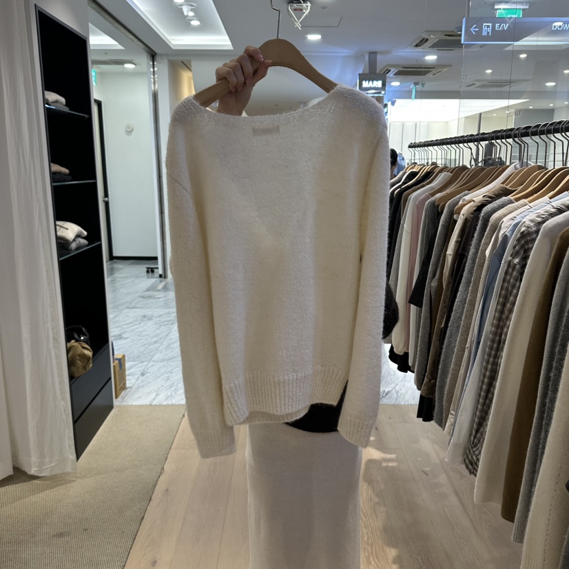VERVEINE東大門代購女裝新品熱賣休閑推薦針織衫羊駝毛深V領VERVEINE針織衫