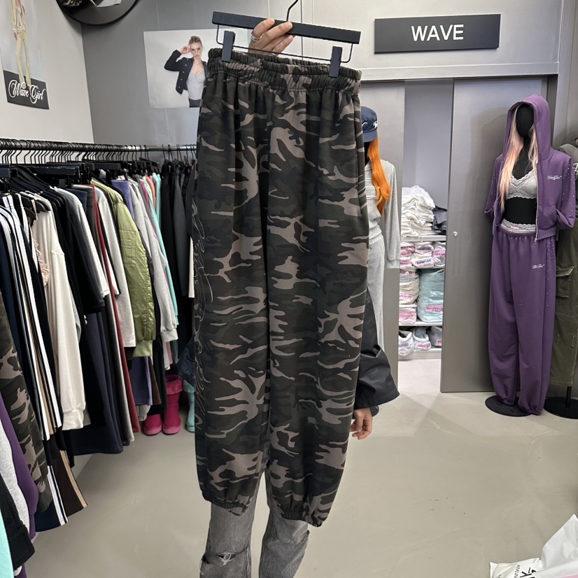 WAVE韓國直郵女裝新款休閑推薦真品休閑褲毛皮加絨皮褲波紋WAVE休閑褲圖色5