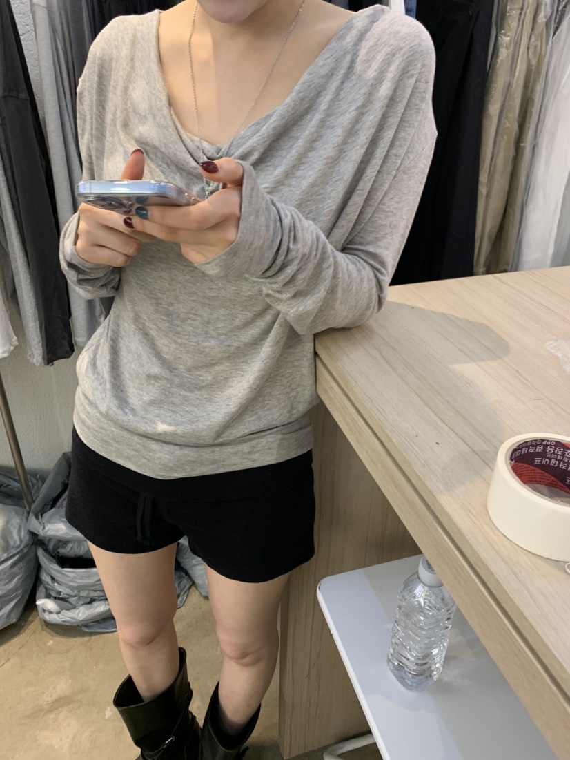 PLOVER東大門代購女裝新款真品推薦人氣時尚休閑熱賣長袖T恤PLO_VER長袖T恤