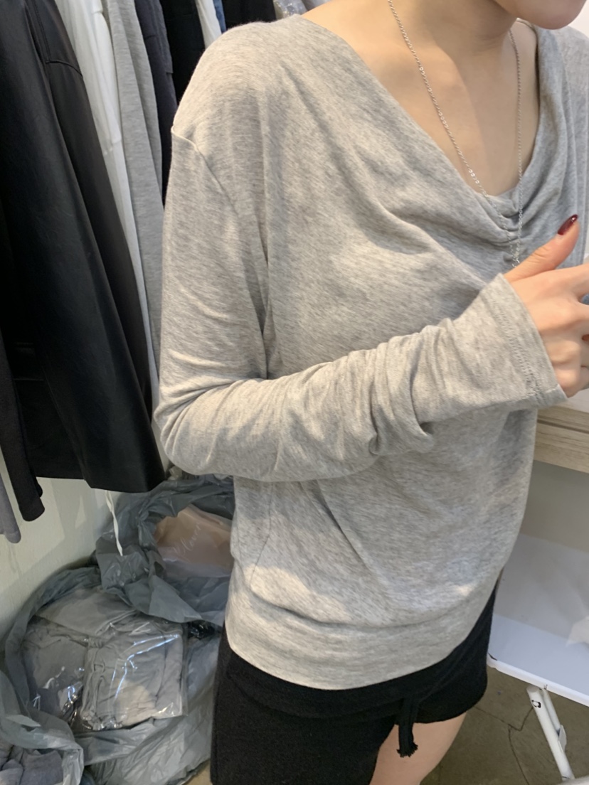 PLOVER東大門代購女裝新款真品推薦人氣時尚休閑熱賣長袖T恤PLO_VER長袖T恤