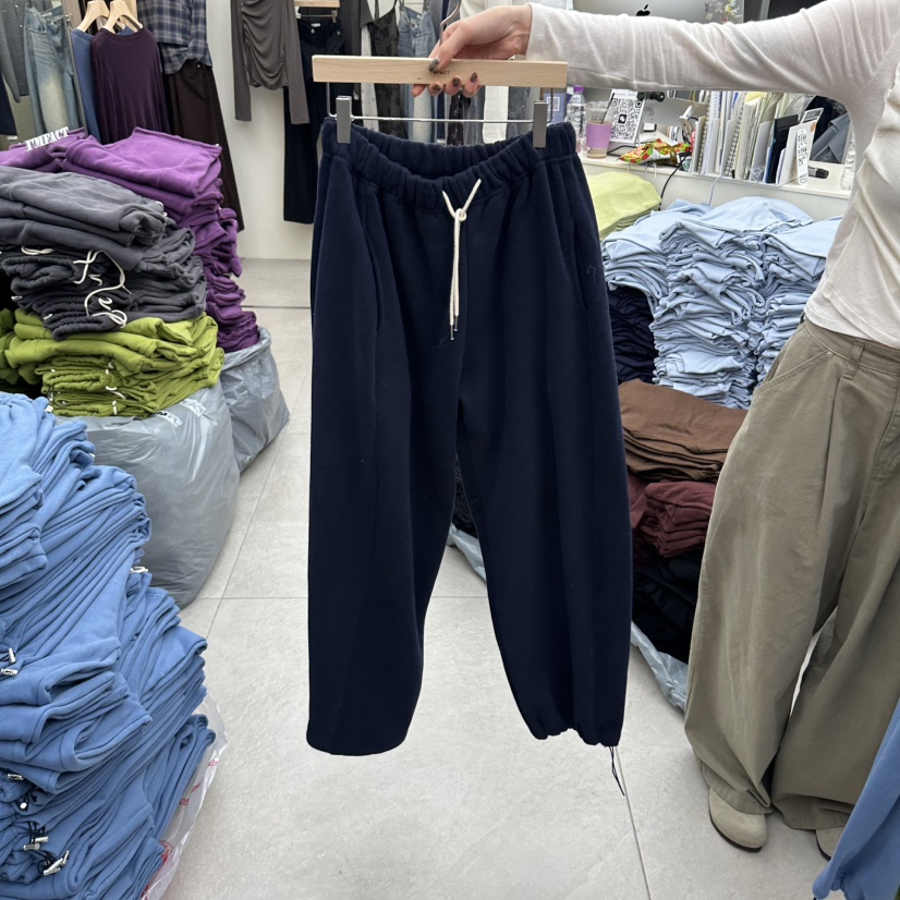I MFACT東大門代購女裝新款人氣休閑熱賣真品休閑褲加絨I MFACT休閑褲圖色7深藍色