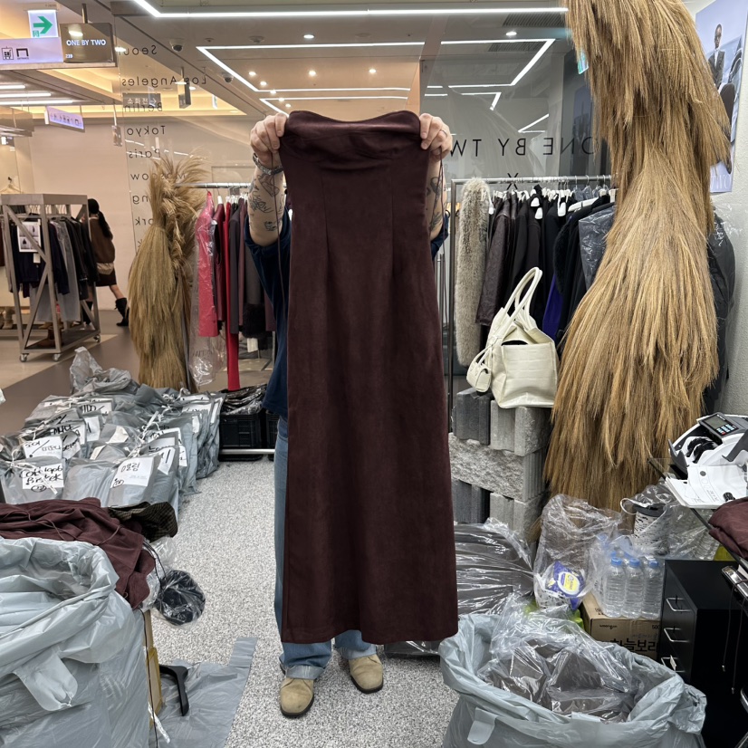 ONEBYTWO東大門直郵女士新品真品推薦休閑時尚連衣裙麂皮ONE BY TWO-L連衣裙圖色2