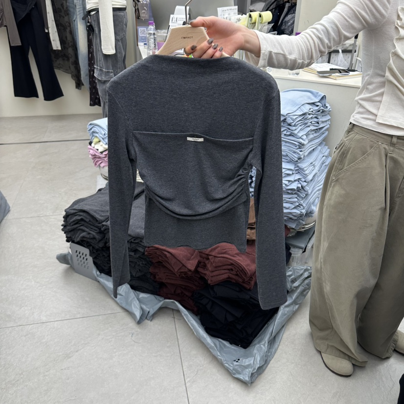 I MFACT東大門代購女裝新品時尚推薦真品熱賣人氣長袖T恤I MFACT長袖T恤圖色3