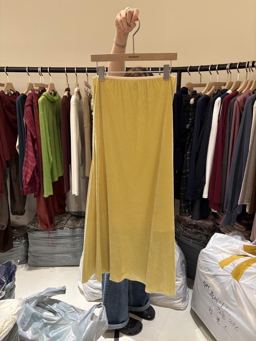 BALANCE韓國直郵女裝新款熱賣真品人氣時尚長裙天鵝絨鏤空BALANCE長裙圖色3