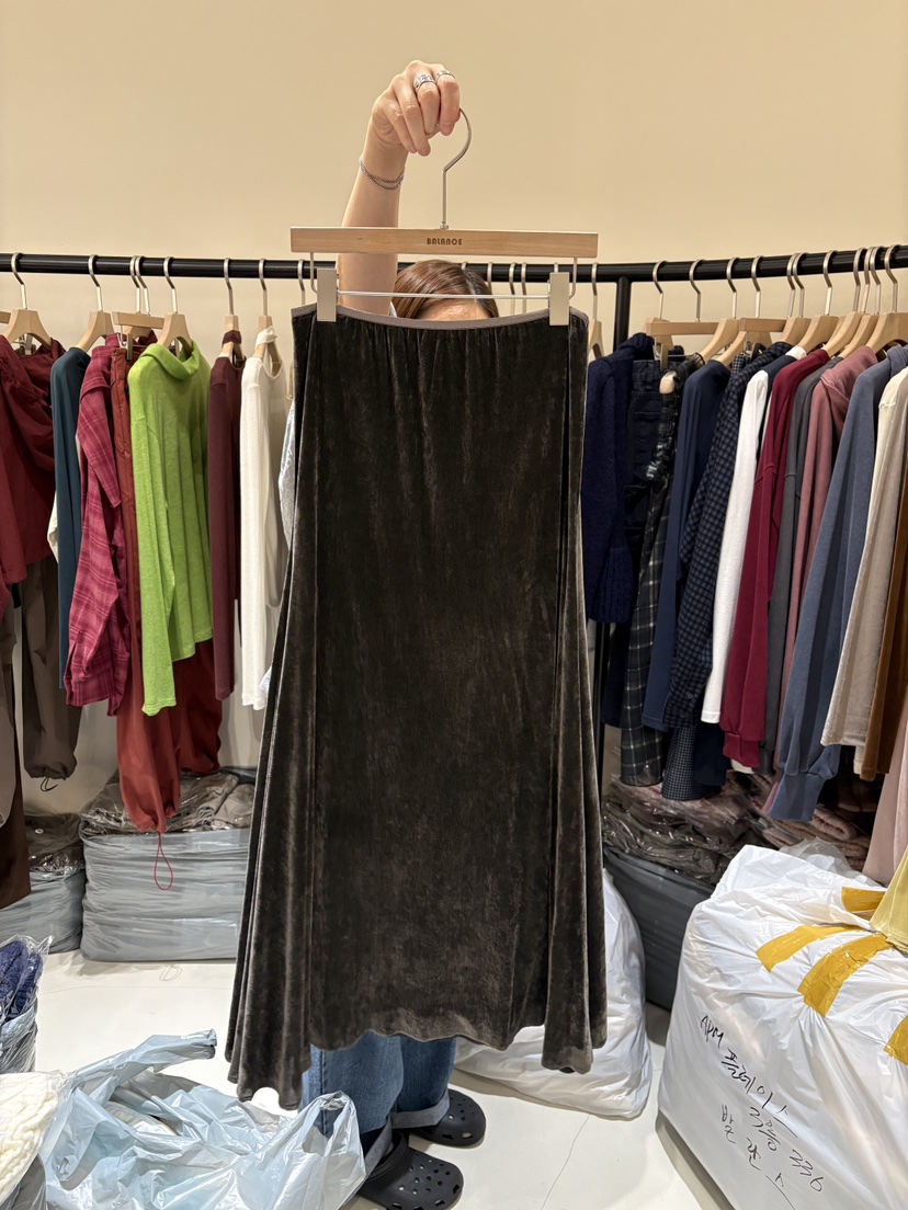 BALANCE韓國直郵女裝新款熱賣真品人氣時尚長裙天鵝絨鏤空BALANCE長裙圖色4
