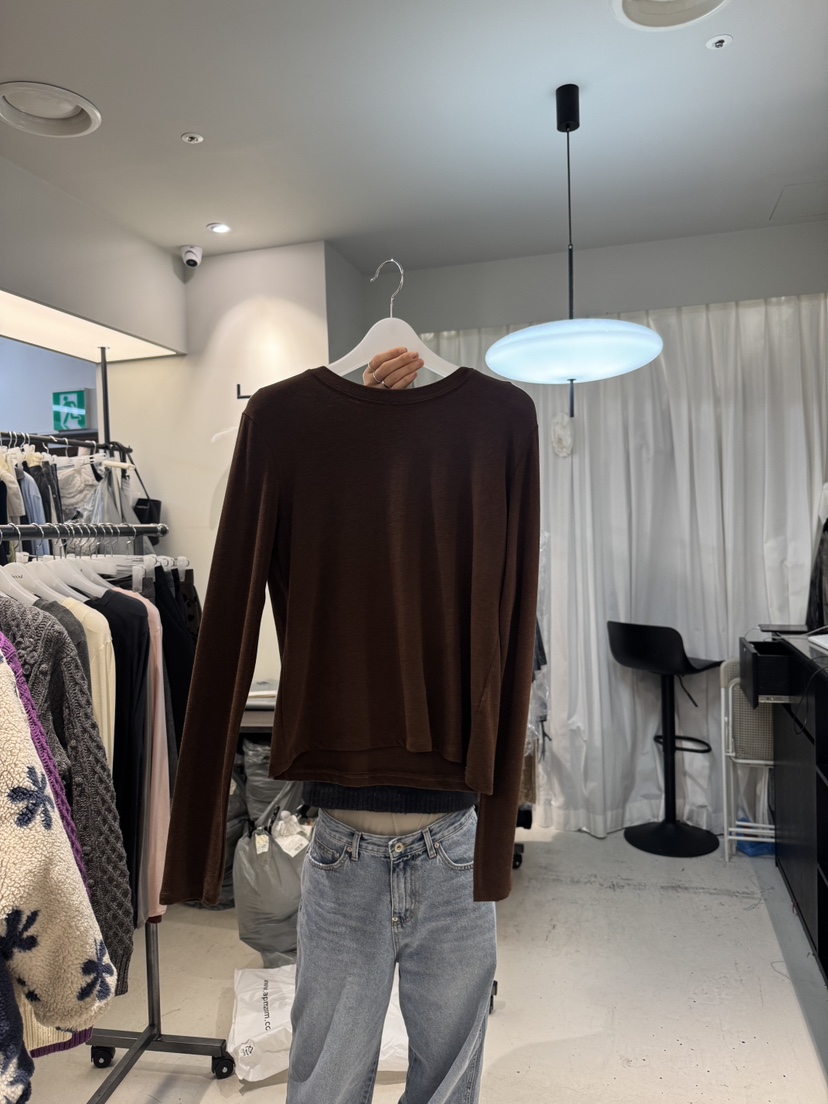 OLI SEOUL韓國直郵女裝新品熱賣人氣休閑推薦真品長袖T恤OLI SEOUL長袖T恤圖色5棕色