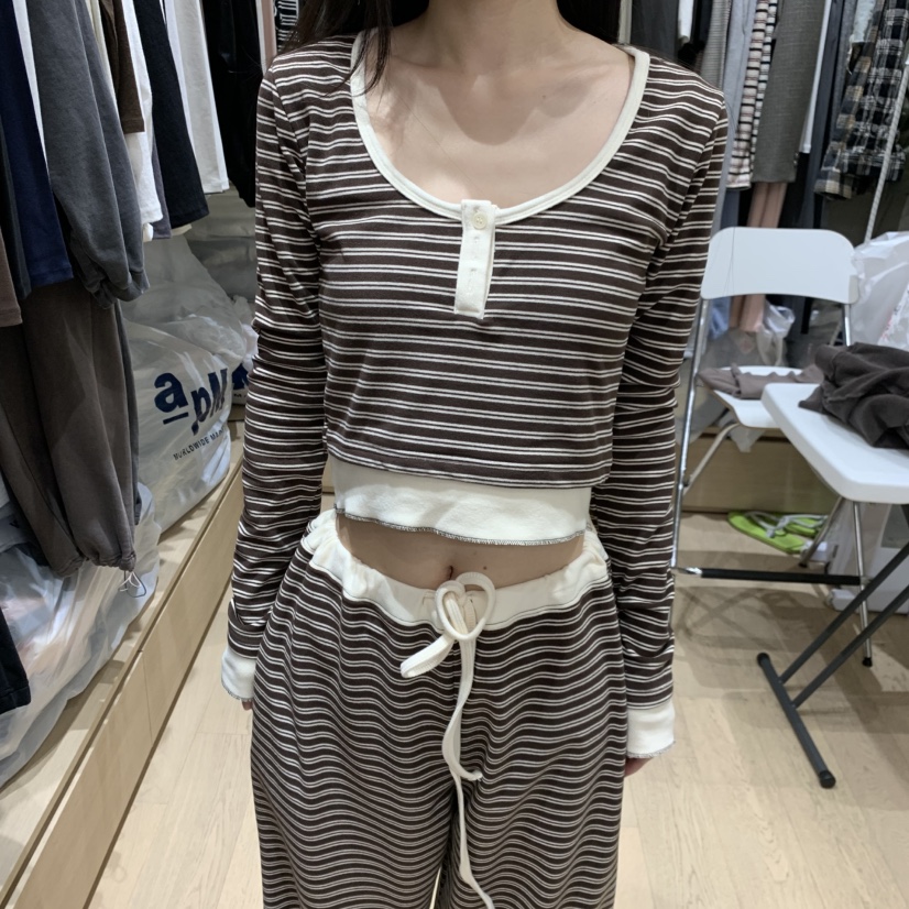 MONROE韓國代購女士新品時尚推薦人氣熱賣真品休閑長袖T恤MONROE長袖T恤圖色4