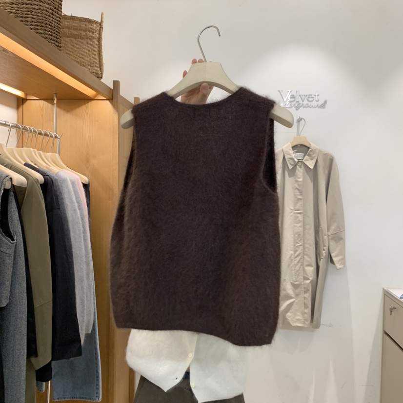VELVET UNDERGROUND東大門直郵女裝新品人氣吊帶背心羊絨VELVET UNDERGROUND吊帶/背心