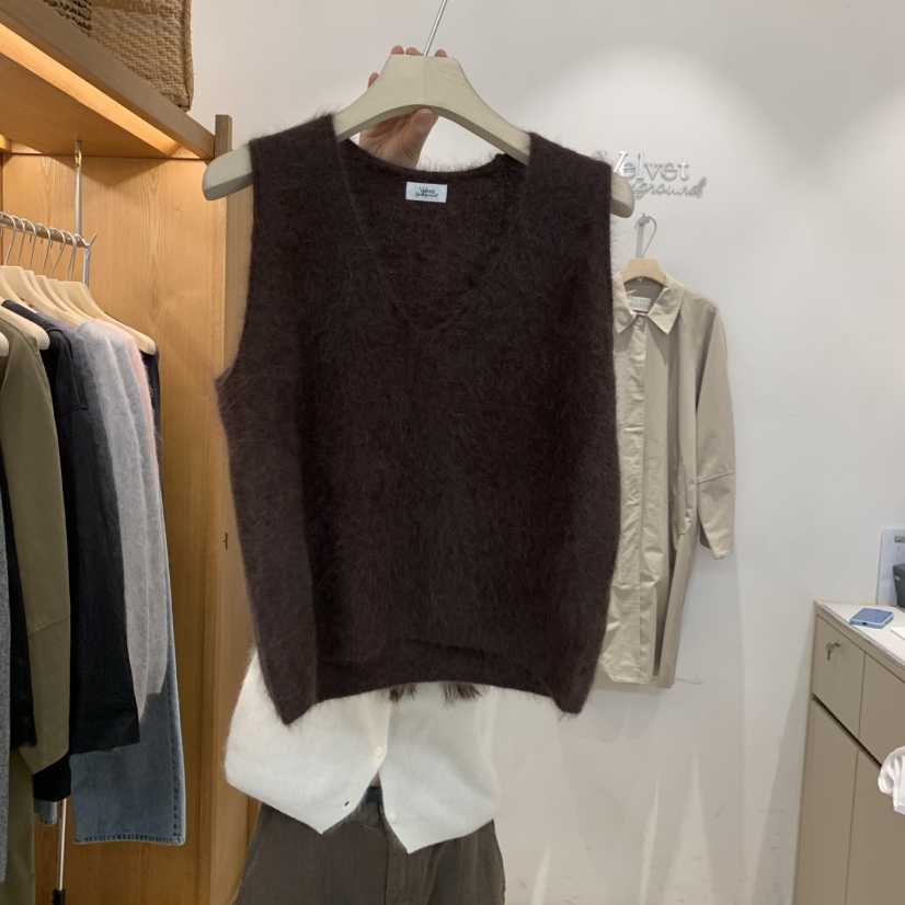 VELVET UNDERGROUND東大門直郵女裝新品人氣吊帶背心羊絨VELVET UNDERGROUND吊帶/背心圖色2