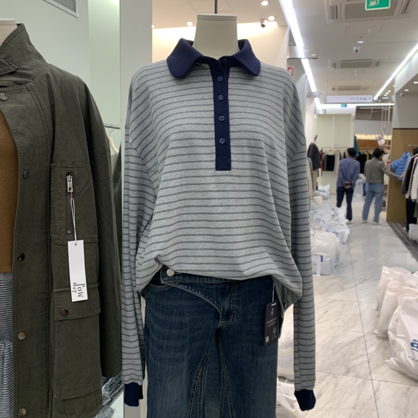 POWDER韓國代購女士新品人氣時尚熱賣真品休閑推薦長袖T恤POWDER長袖T恤圖色2