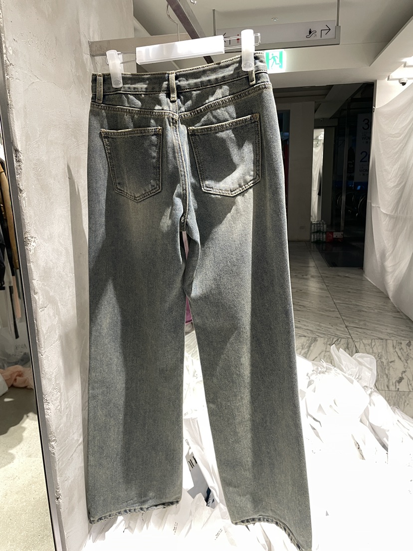 NUESE韓國代購女士新品推薦真品時尚休閑熱賣人氣牛仔褲NUESE牛仔褲