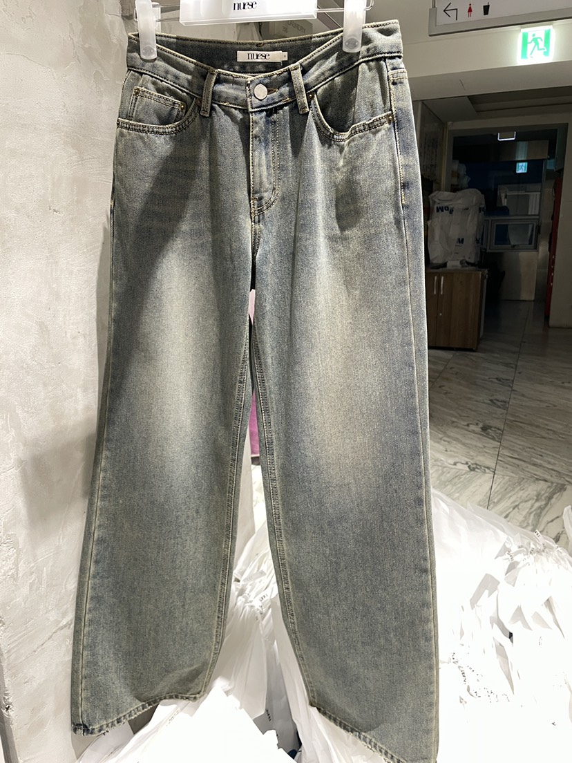 NUESE韓國代購女士新品推薦真品時尚休閑熱賣人氣牛仔褲NUESE牛仔褲圖色1