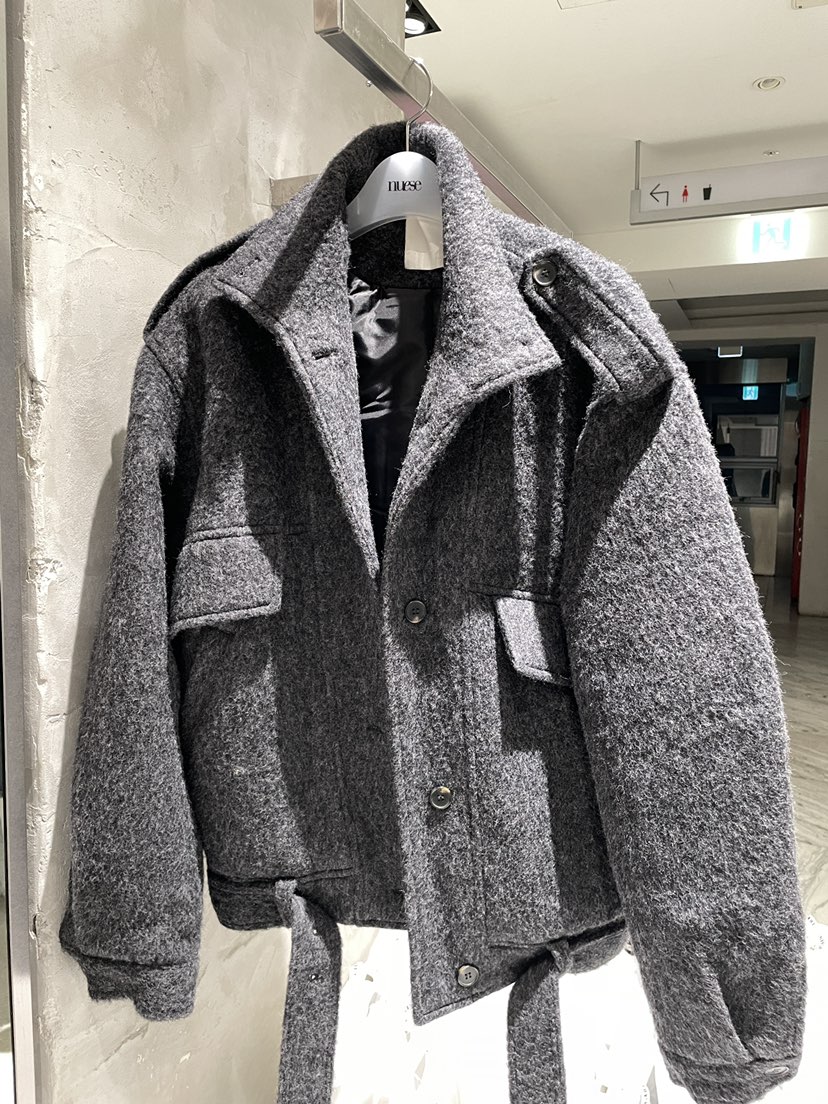NUESE韓國代購女裝新款休閑熱賣人氣時尚推薦真品夾克含腰帶NUESE夾克圖色2
