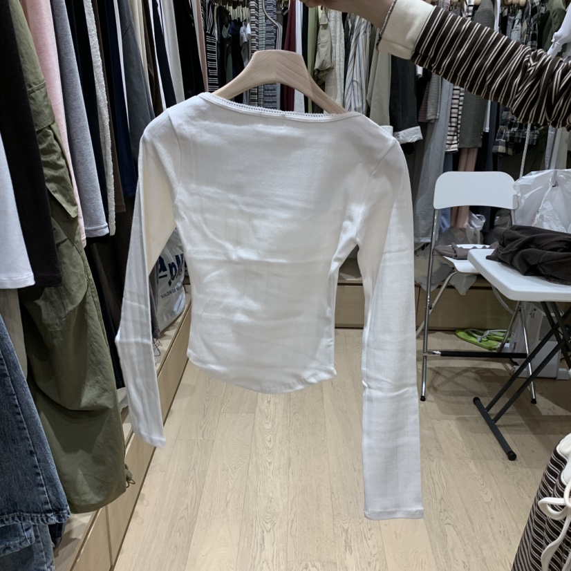 MONROE韓國代購女士新品人氣時尚休閑真品推薦熱賣長袖T恤MONROE長袖T恤