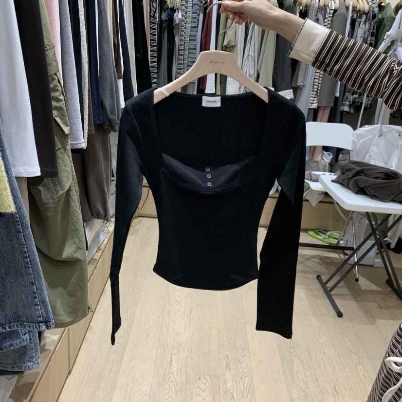 MONROE韓國代購女士新品人氣時尚休閑真品推薦熱賣長袖T恤MONROE長袖T恤圖色2