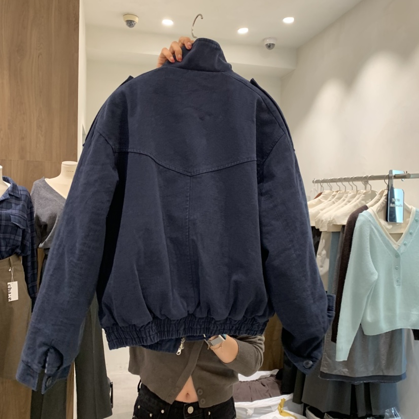 CHAE韓國代購女裝新品推薦熱賣人氣時尚短款棉服水洗夾棉CHAE短款棉服