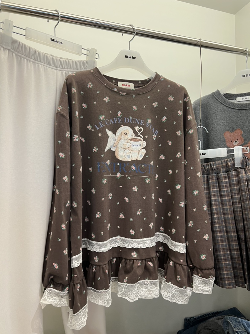 BE&amp;BE東大門代購女裝新品真品時尚休閑推薦人氣長袖T恤BE&be長袖T恤圖色1