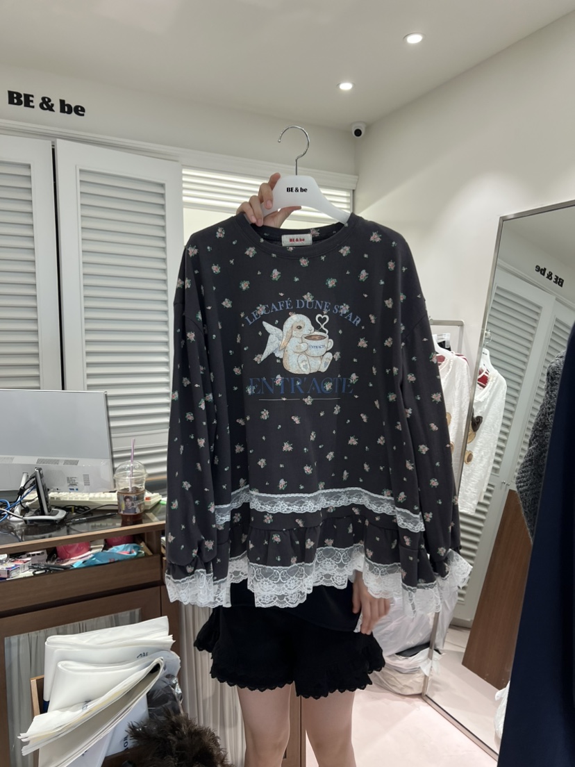 BE&amp;BE東大門代購女裝新品真品時尚休閑推薦人氣長袖T恤BE&be長袖T恤圖色2