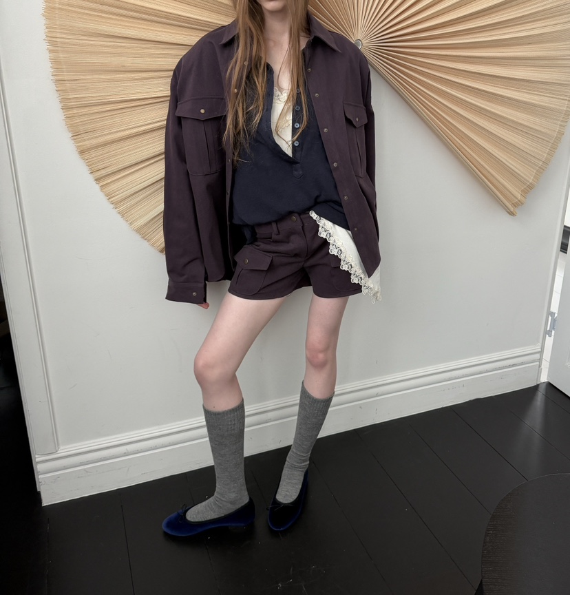 AMOOD韓國代購女裝新款時尚人氣真品推薦熱賣休閑短褲口袋AMOOD短褲